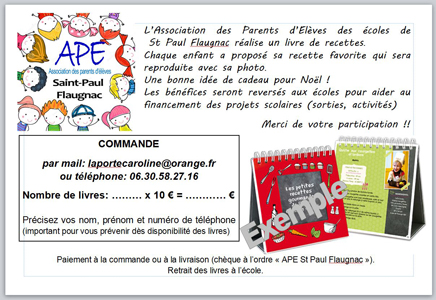 APE livre recettes